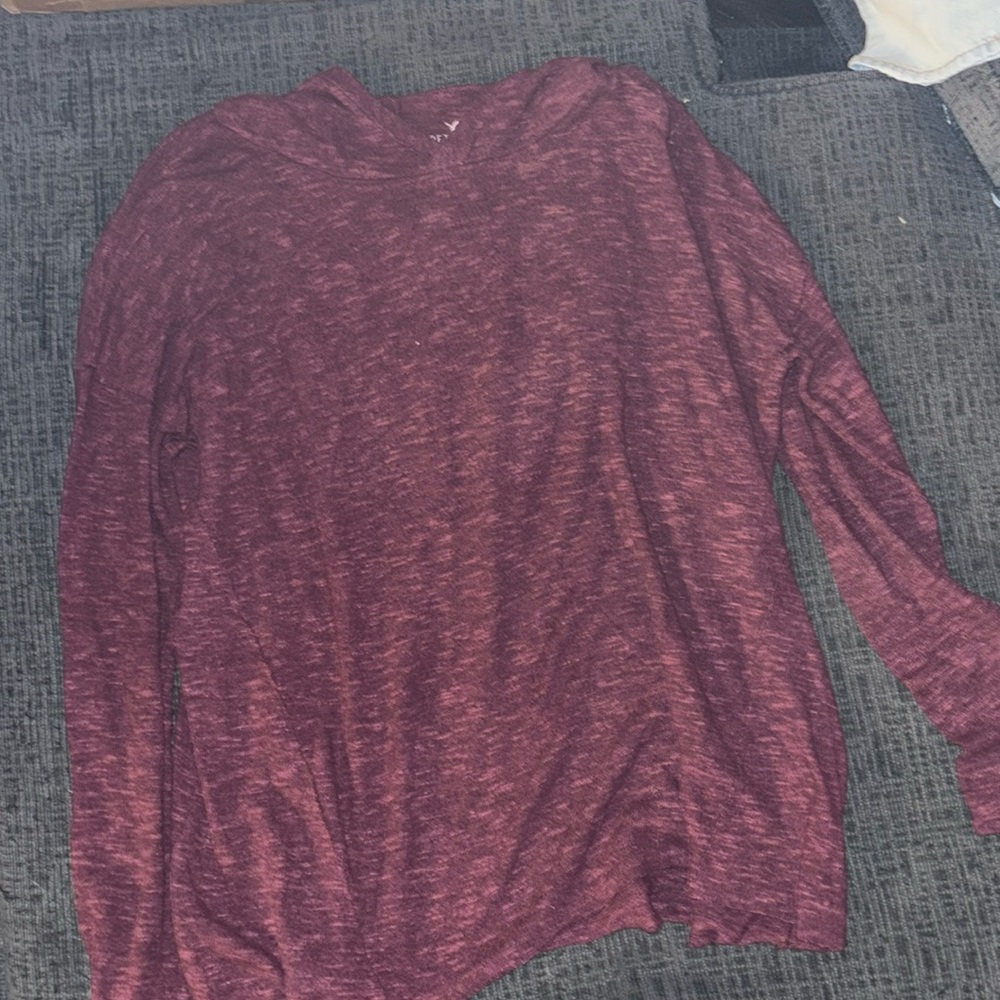 American eagle Soft & Sexy plush hoodie plum-colored size S